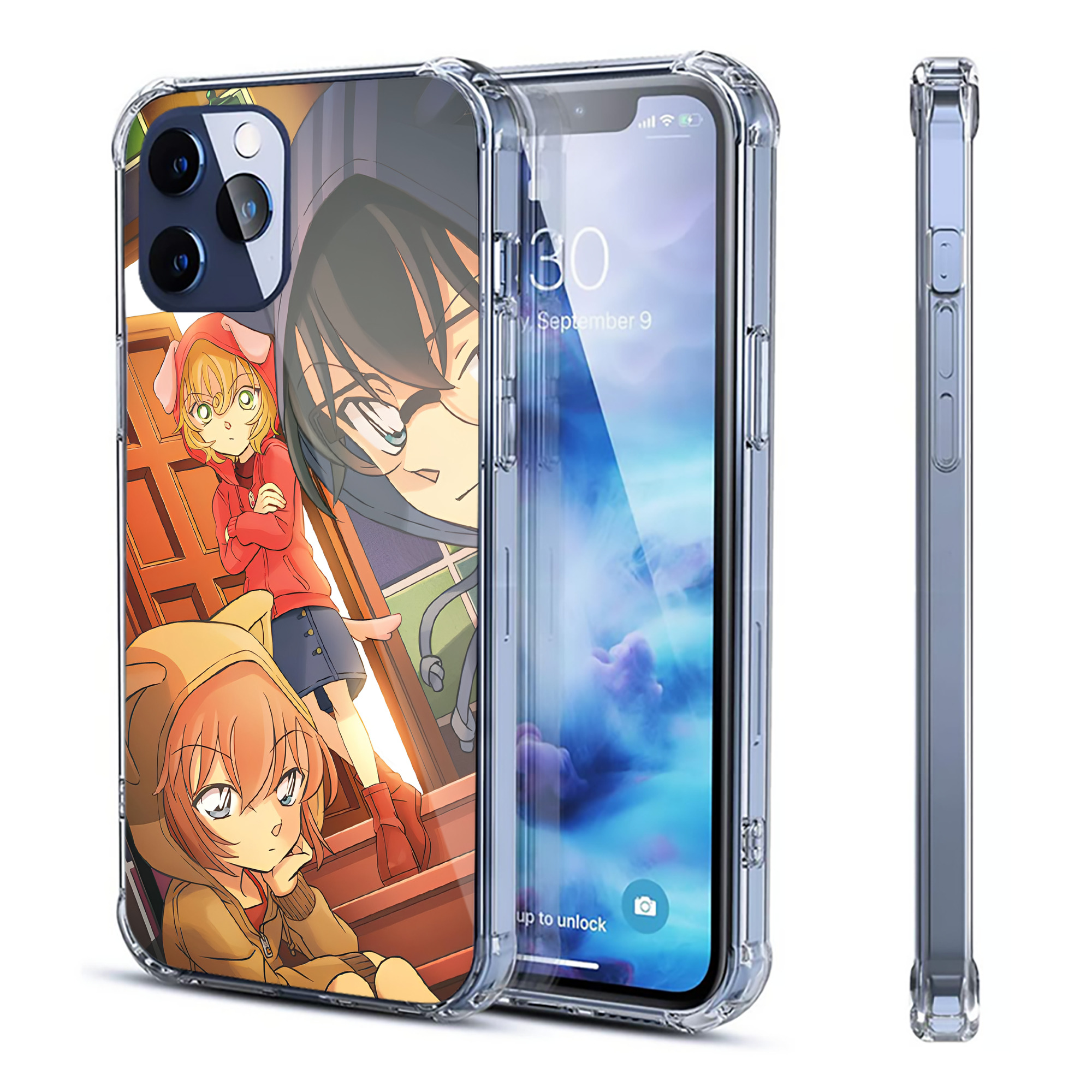 （画像用） 名探偵コナン Detective Conan 【iPhone 12シリーズ対応】透明スマホケース（クリアソフトケース）